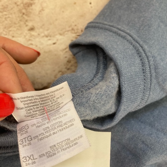 NWT Gildan heavy blend fleece blue Sweater size 3XL. - Picture 7 of 7